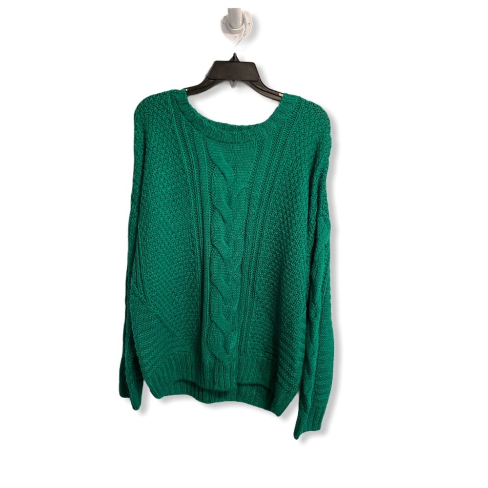One A Mixed Knit Crew Neck Sweater Arugula - Picture 3 of 8